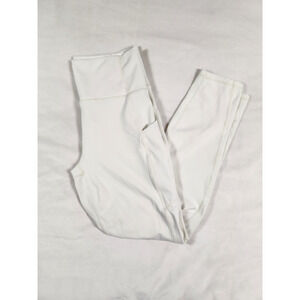 Sz Small Fabletics Light Yellow High Waisted Workout Leggings Cropped